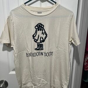 Cream Graphic boot scootin boogie T-Shirt